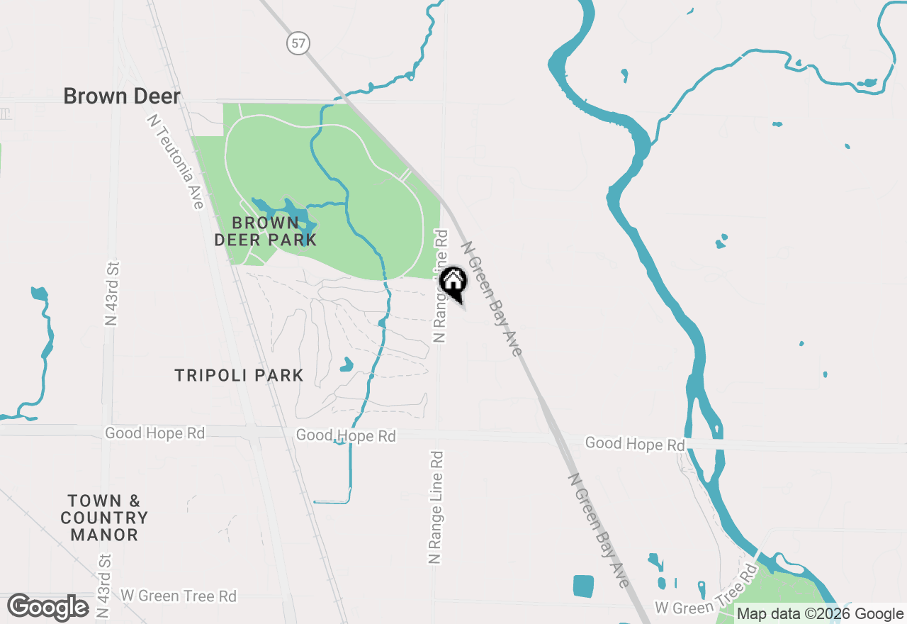 Map of 2620 W Garden Park Dr, Glendale, WI 53209