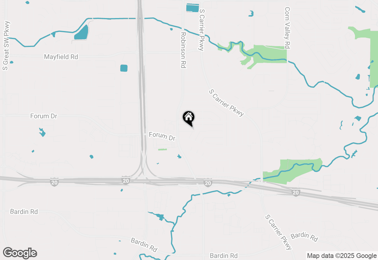 Map of 833 Oakland Street, Grand Prairie, TX 75052