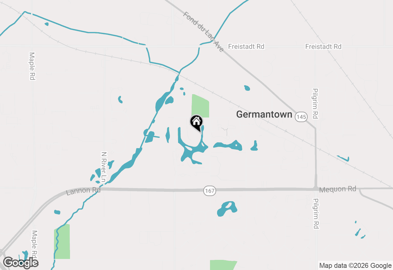 Map of W168N11519 El Camino Dr, Germantown, WI 53022