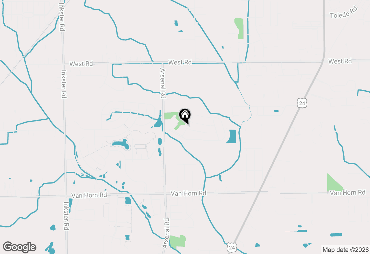 Map of 23990 Pennington Lane, Brownstown, MI 48134