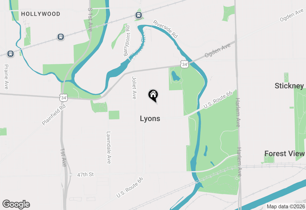 Map of 7846 White Avenue, Lyons, IL 60534