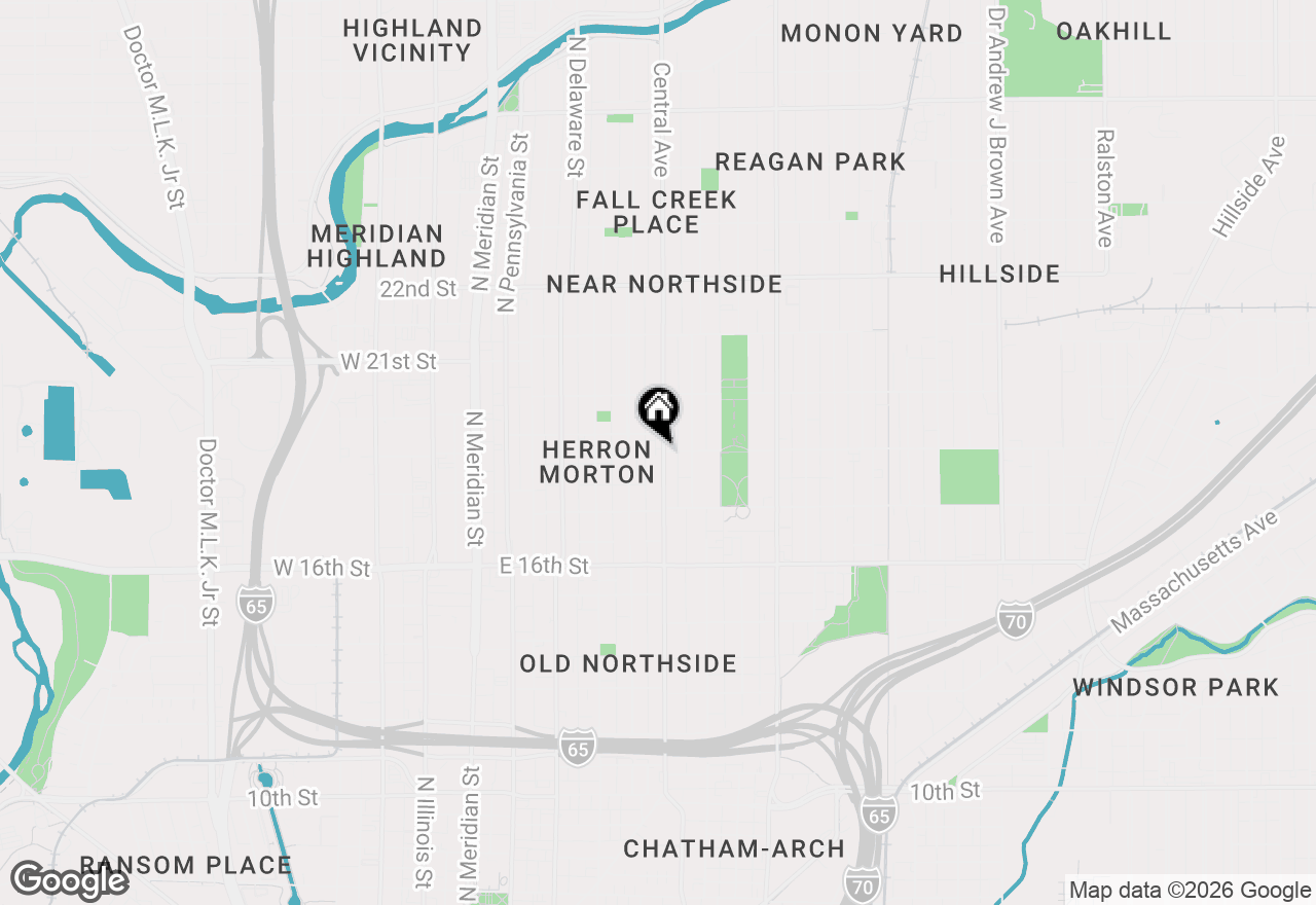 Map of 1846 Central Avenue, Indianapolis, IN 46202