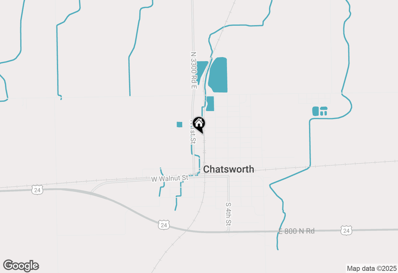 Map of 108 E Hickory Street, Chatsworth, IL 60921