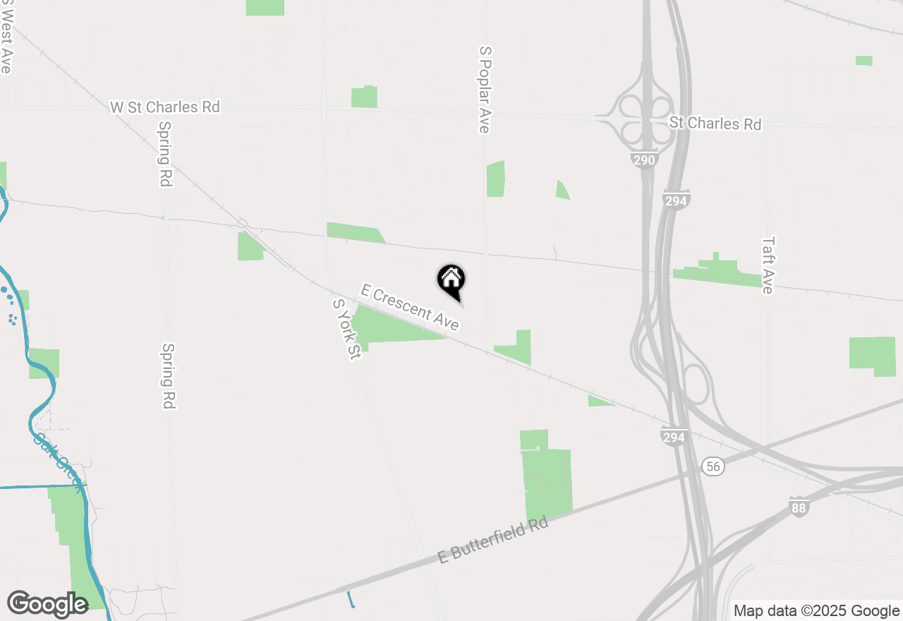 Map of 613 S Chatham Avenue, Elmhurst, IL 60126