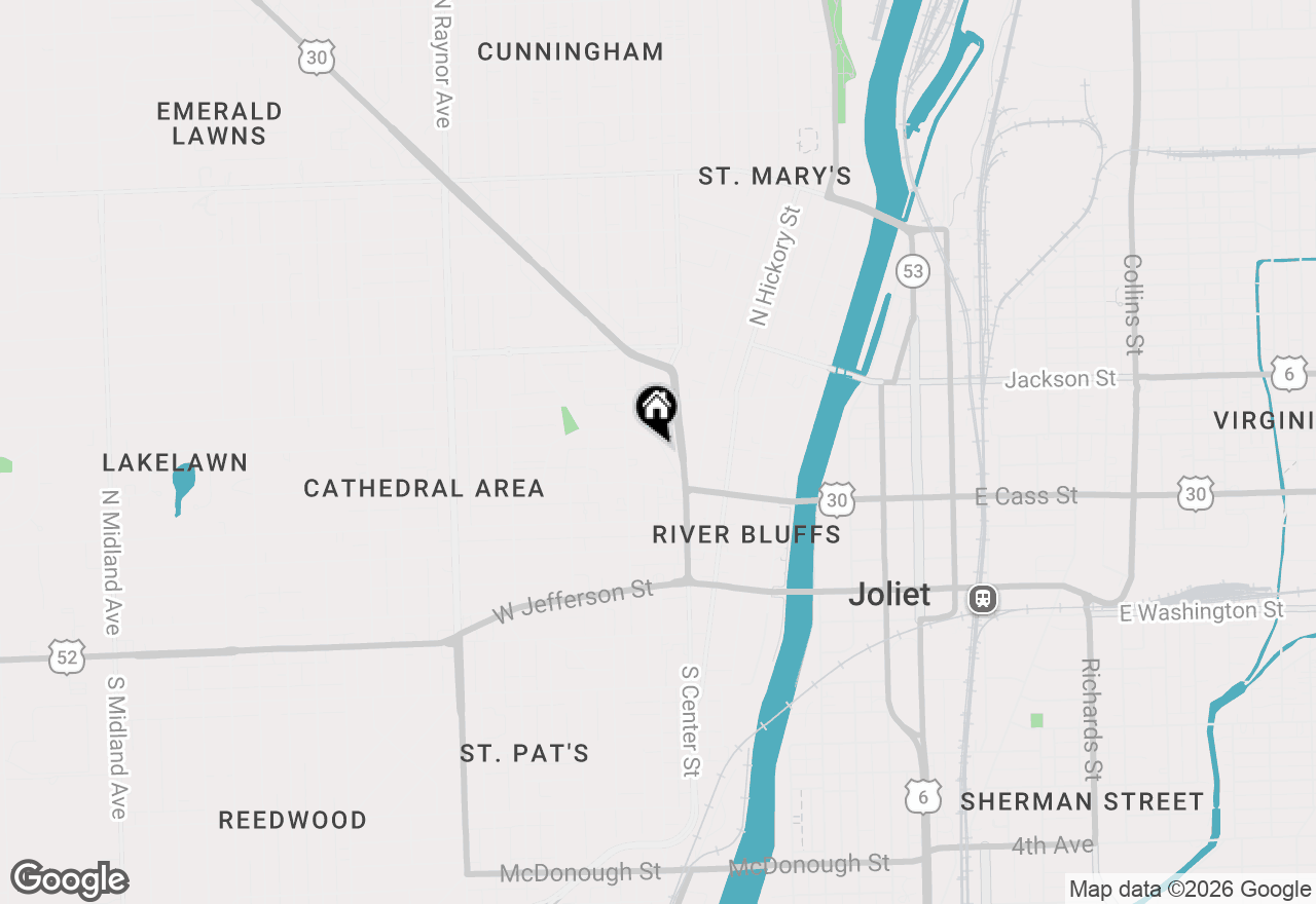 Map of 414 Buell Avenue, Joliet, IL 60435