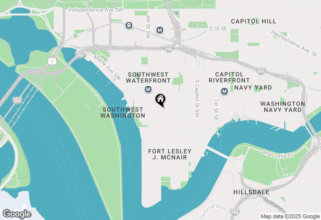 Map of 1301 Delaware Avenue Sw #N504, Washington, DC 20024