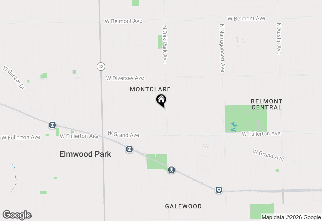 Map of 2543 N Newcastle Avenue, Chicago, IL 60707