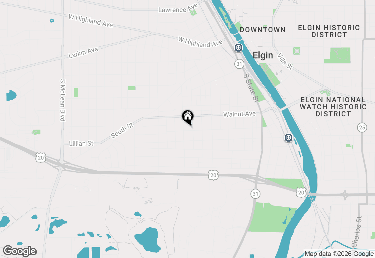 Map of 618 Washburn Street, Elgin, IL 60123