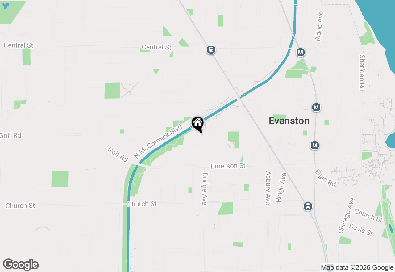 Map of (Address confidential), Evanston, Illinois 60201