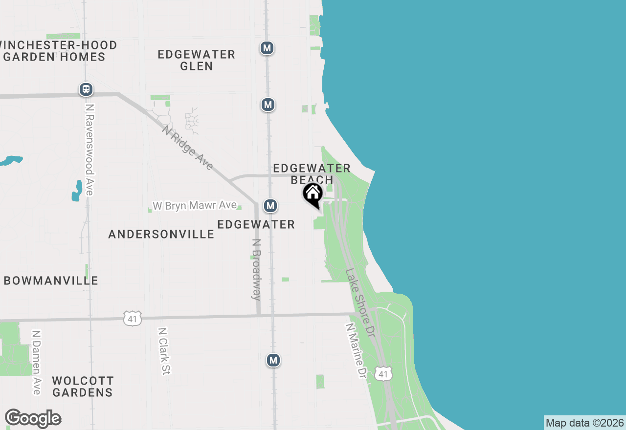 Map of 5556 N Sheridan #204, Chicago, IL 60640