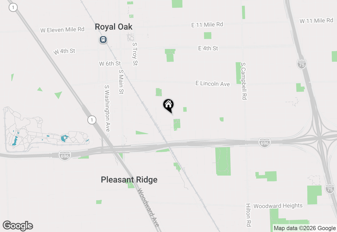 Map of 1213 Batavia Avenue, Royal Oak, MI 48067