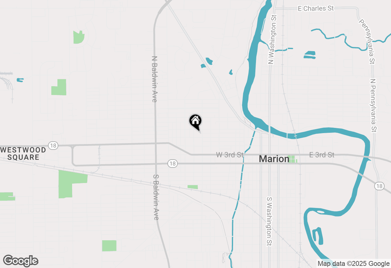Map of 110 N E Street, Marion, IN 46952