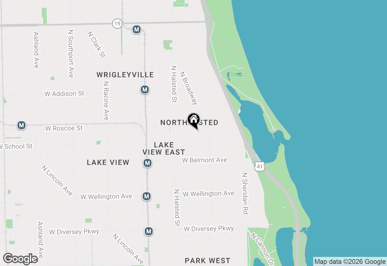 Map of 656 W Buckingham Place #1E, Chicago, IL 60657