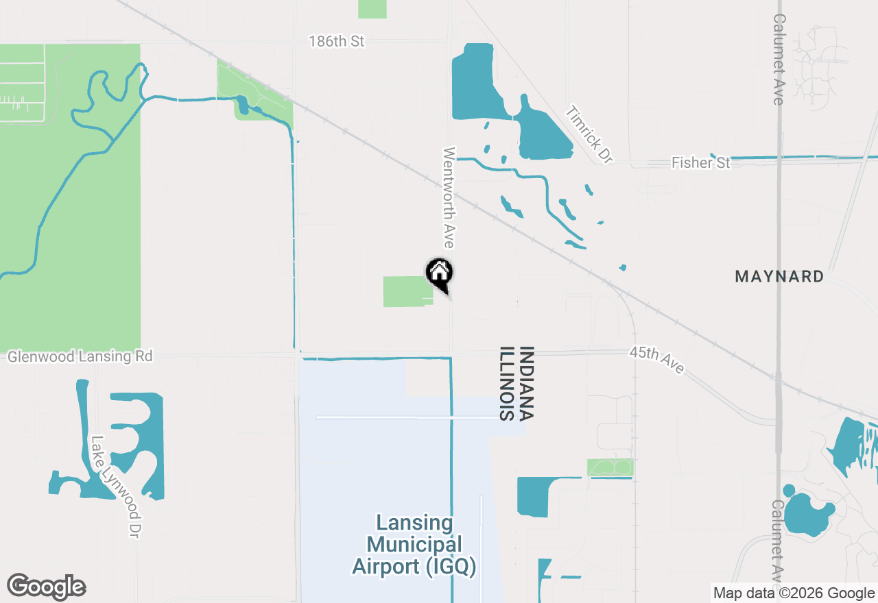 Map of 19255 Bernadine Street, Lansing, IL 60438