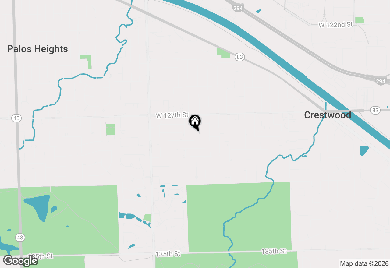 Map of 6111 W 128th Street, Palos Heights, IL 60463