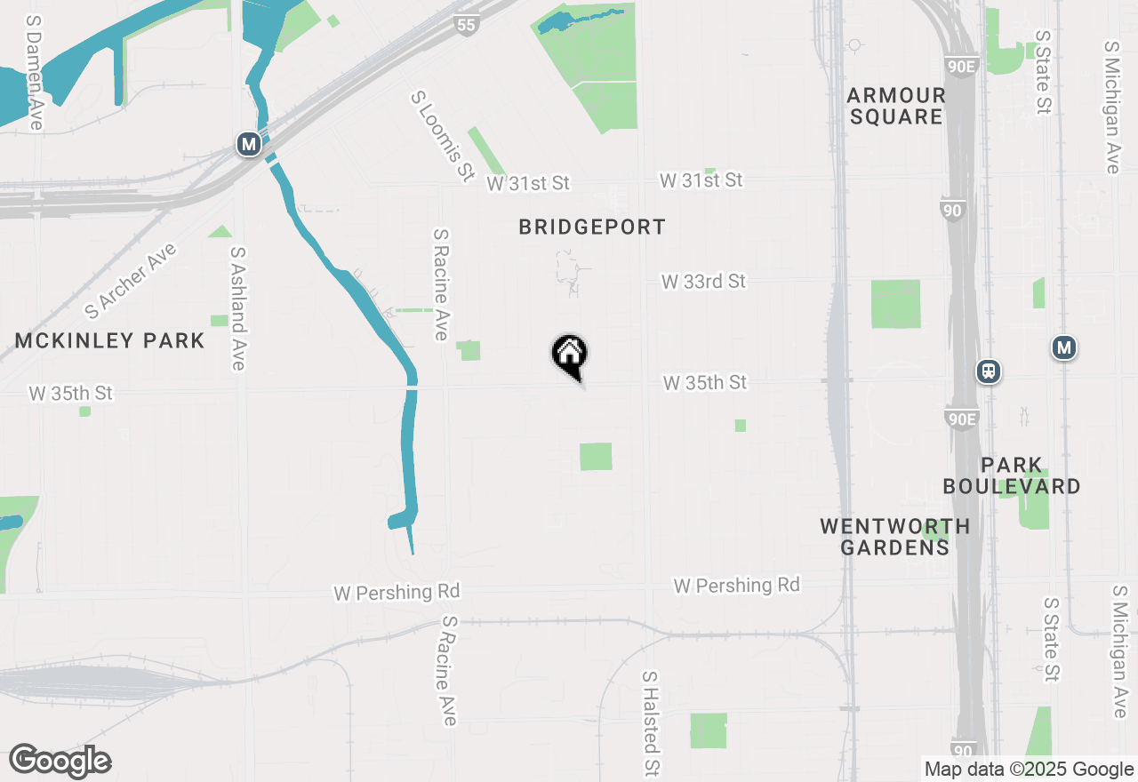 Map of 3500 S Sangamon Street #401, Chicago, IL 60609