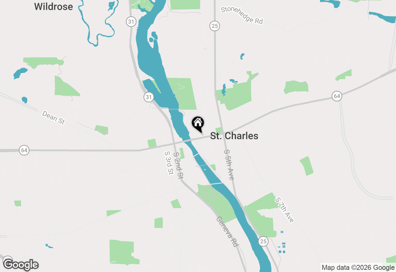 Map of 106 E Main Street, St. Charles, IL 60174