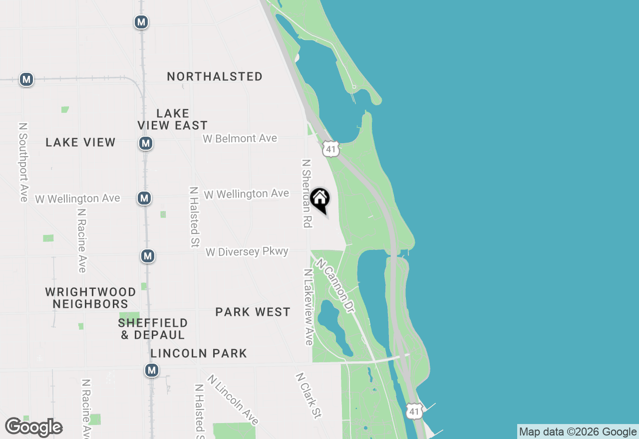 Map of 2912 N Commonwealth Avenue #8D, Chicago, IL 60657