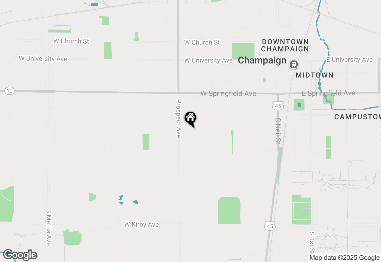 Map of 707 Pine Street, Champaign, IL 61820