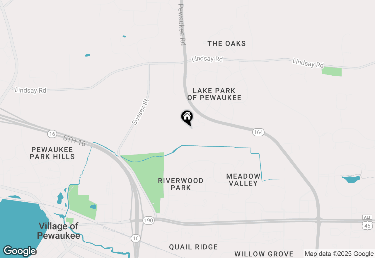 Map of 584 Pewaukee Rd #F, Pewaukee, WI 53072