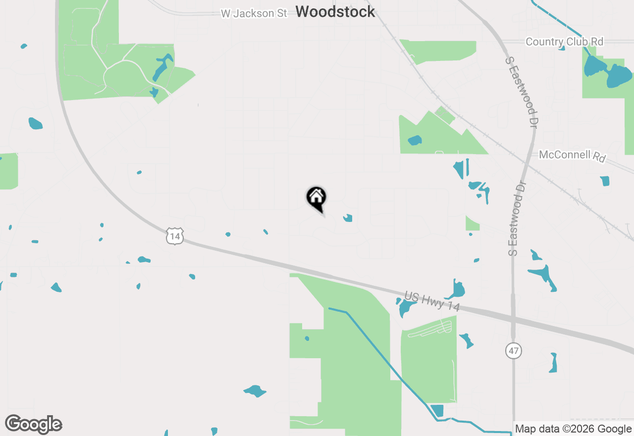 Map of 180 Clover Chase Circle, Woodstock, IL 60098