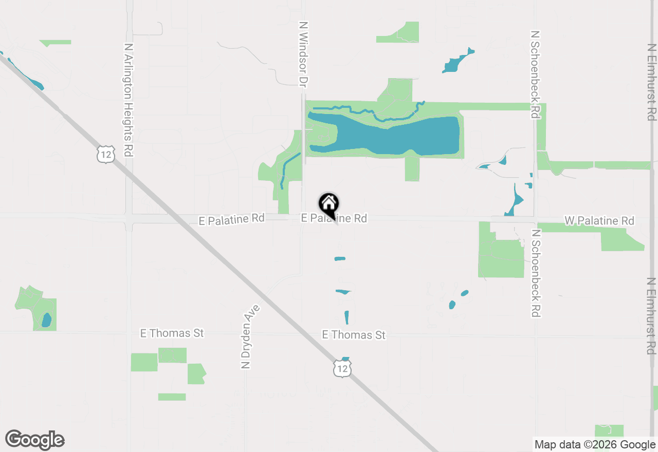 Map of 1525 E Arbor Lane, Arlington Heights, IL 60004