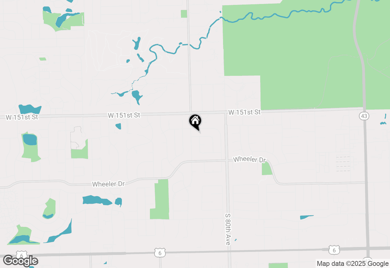 Map of 8144 Bunker Drive, Orland Park, IL 60462