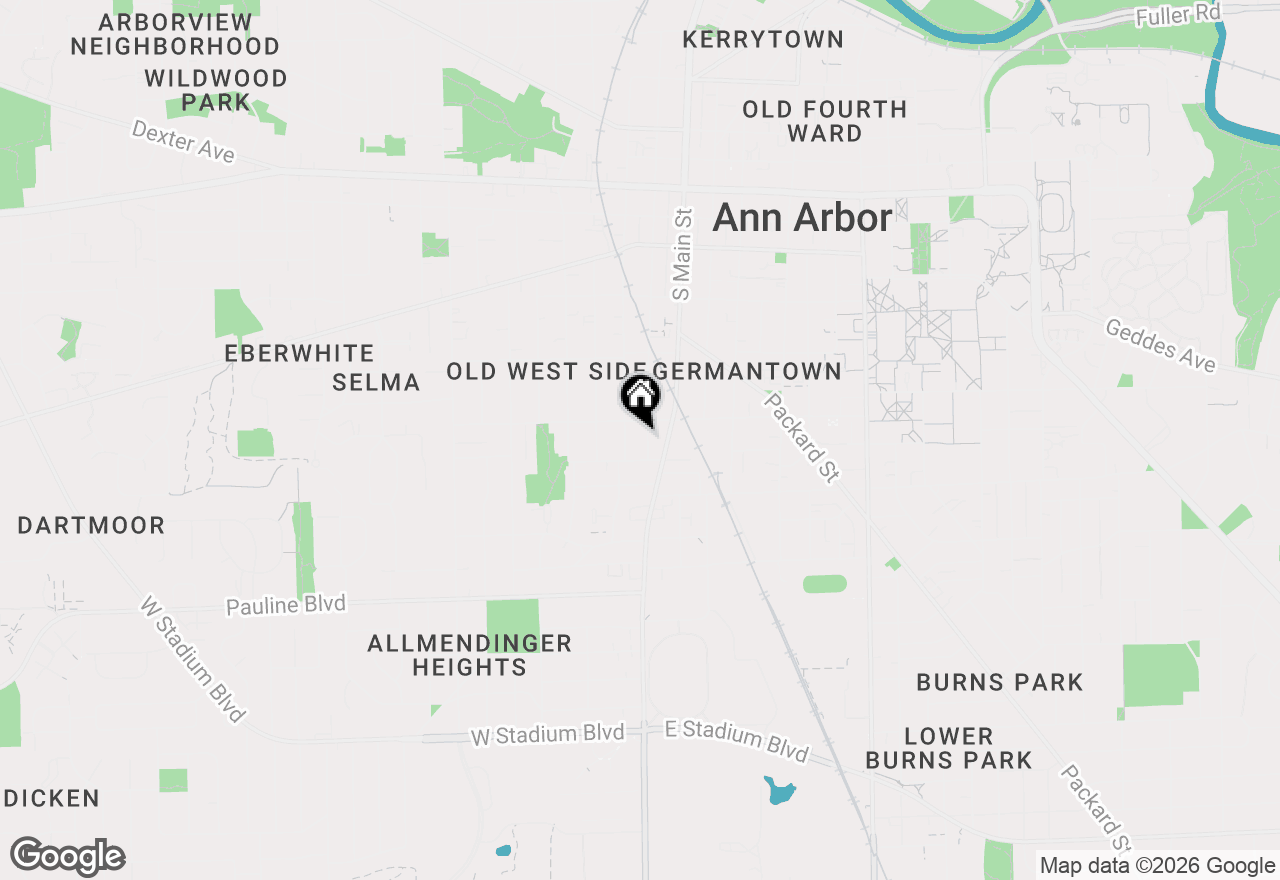 Map of 616 S Ashley Street, Ann Arbor, MI 48103