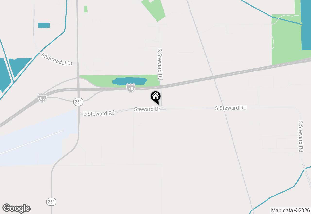 Map of 14944 S Steward Road, Rochelle, IL 61068