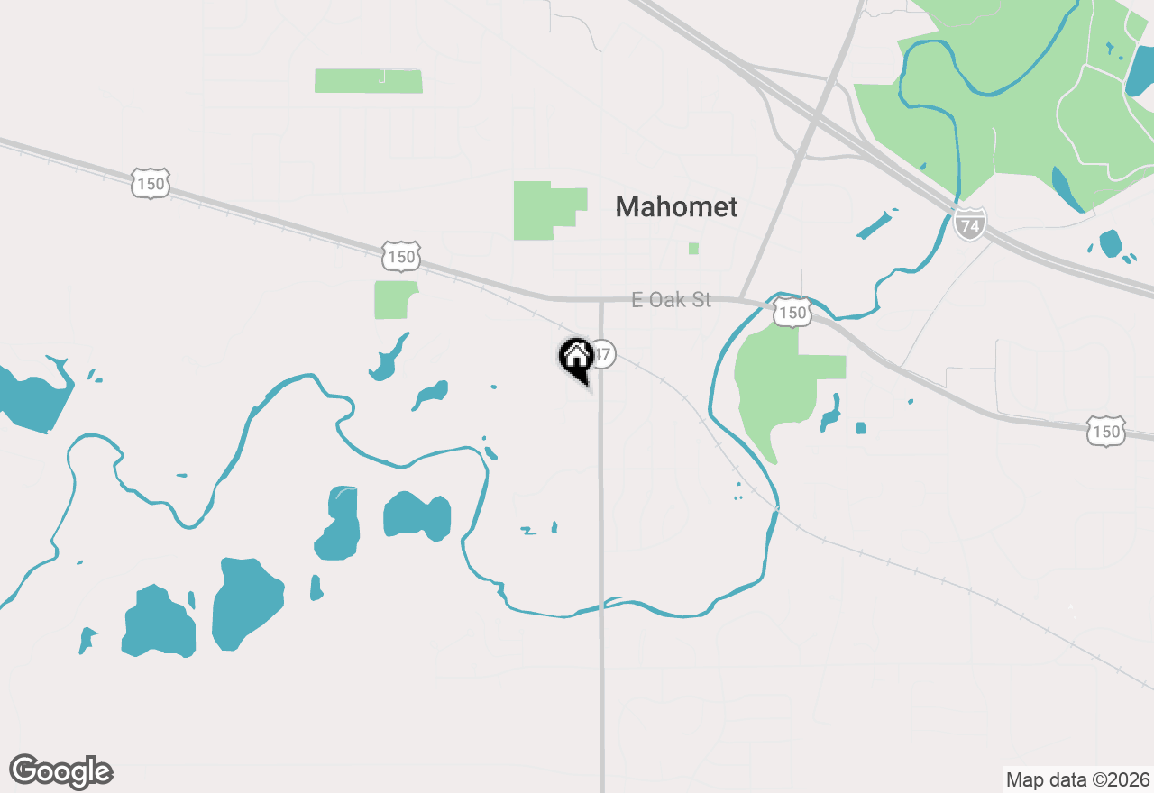 Map of 108 W Jackson Street, Mahomet, IL 61853
