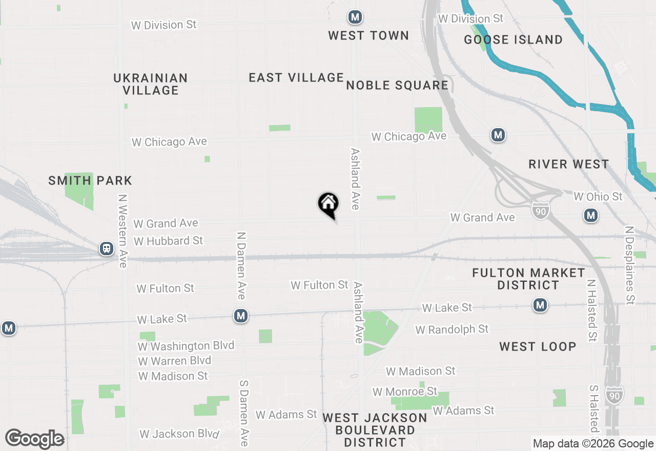 Map of 466 N Paulina Street #301, Chicago, IL 60622