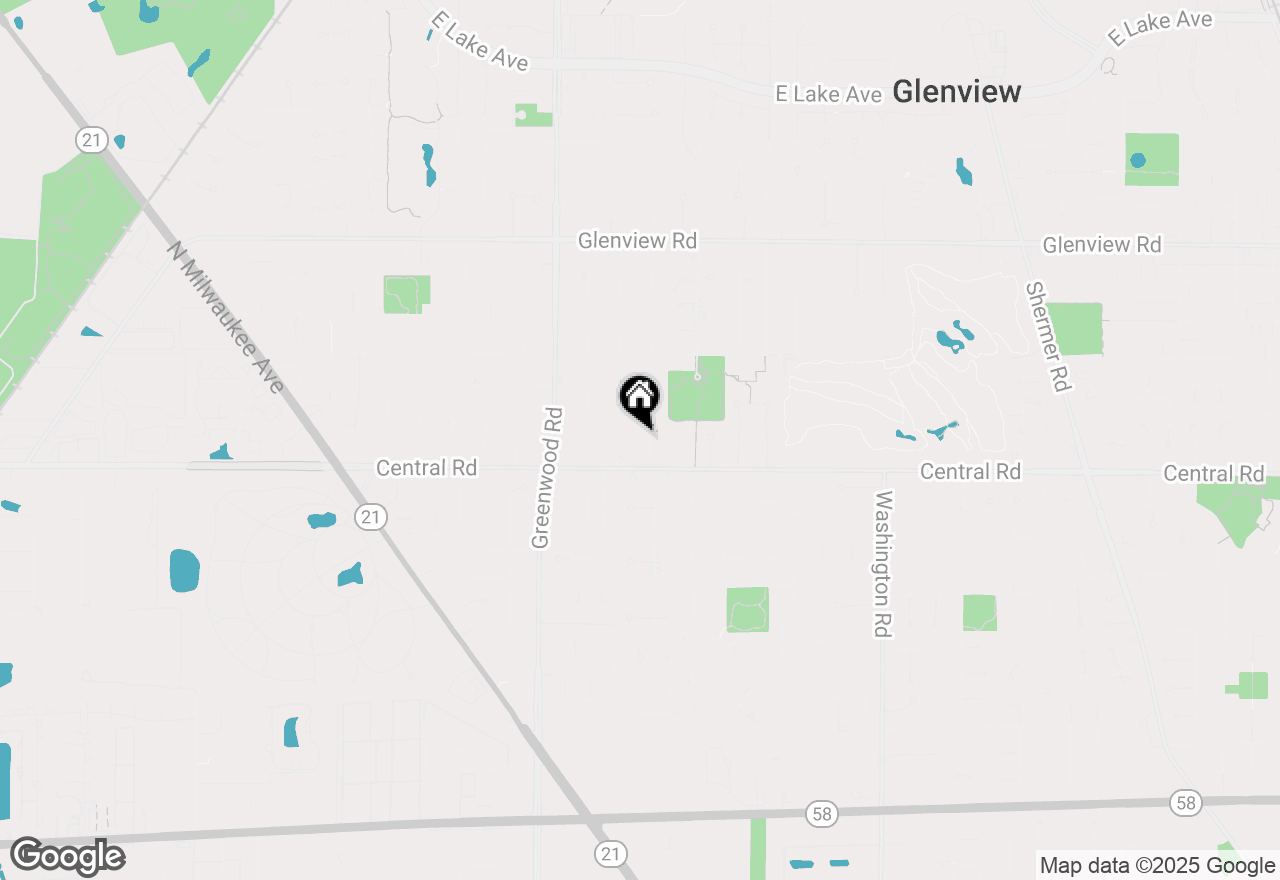 Map of 608 Glenwood Lane, Glenview, IL 60025