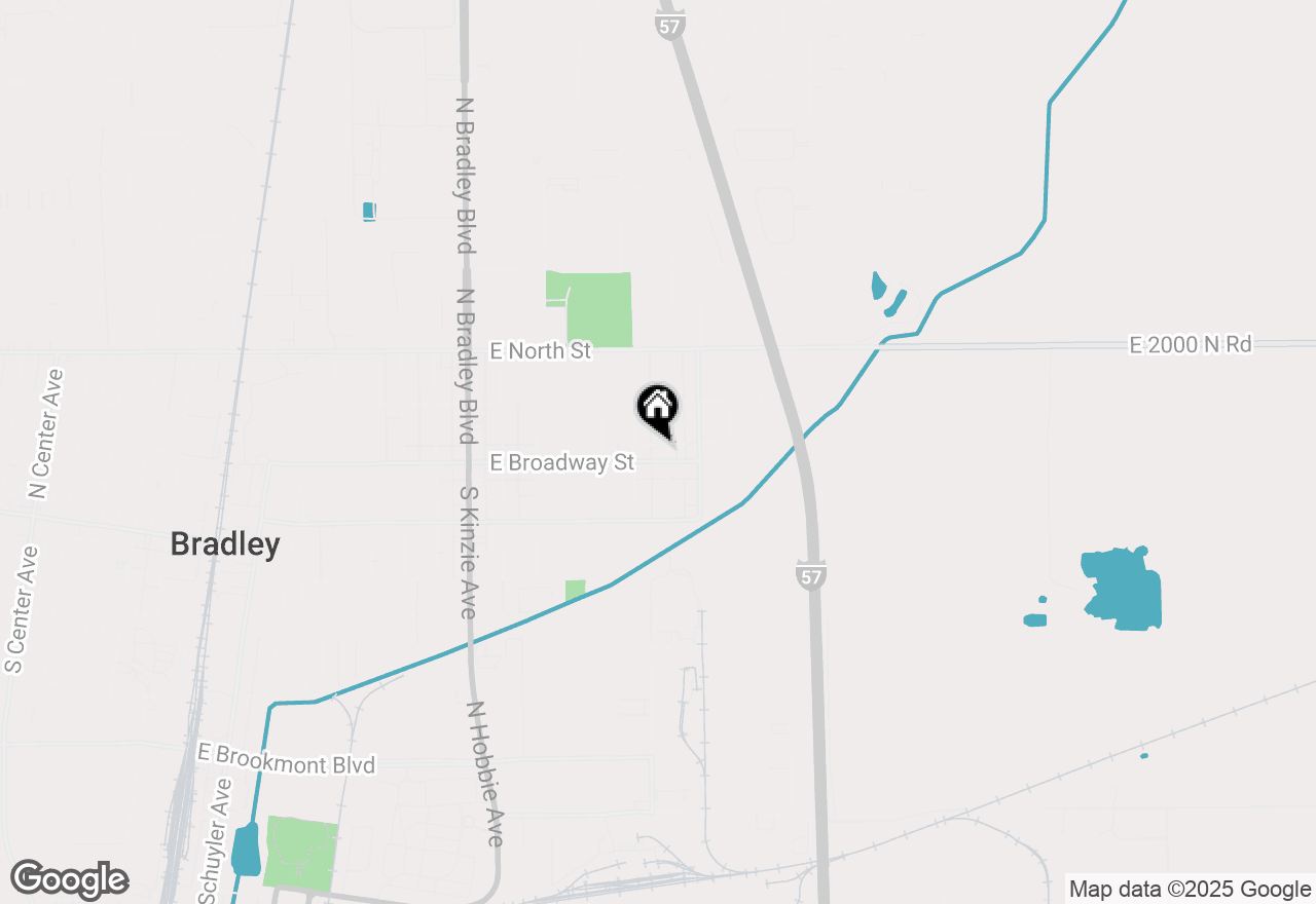 Map of 1459 E Broadway Street, Bradley, IL 60915