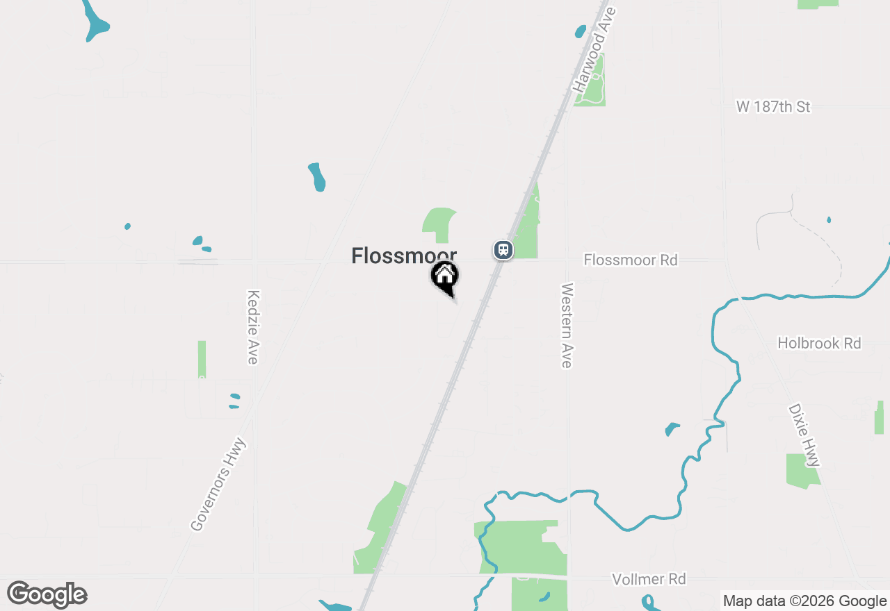 Map of 2708 Hawthorne Lane, Flossmoor, IL 60422