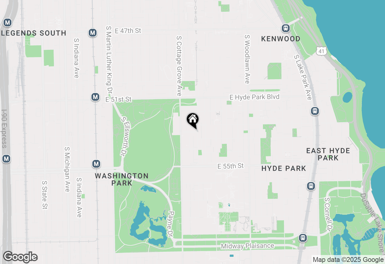 Map of 836 E 53rd Street #2S, Chicago, IL 60615