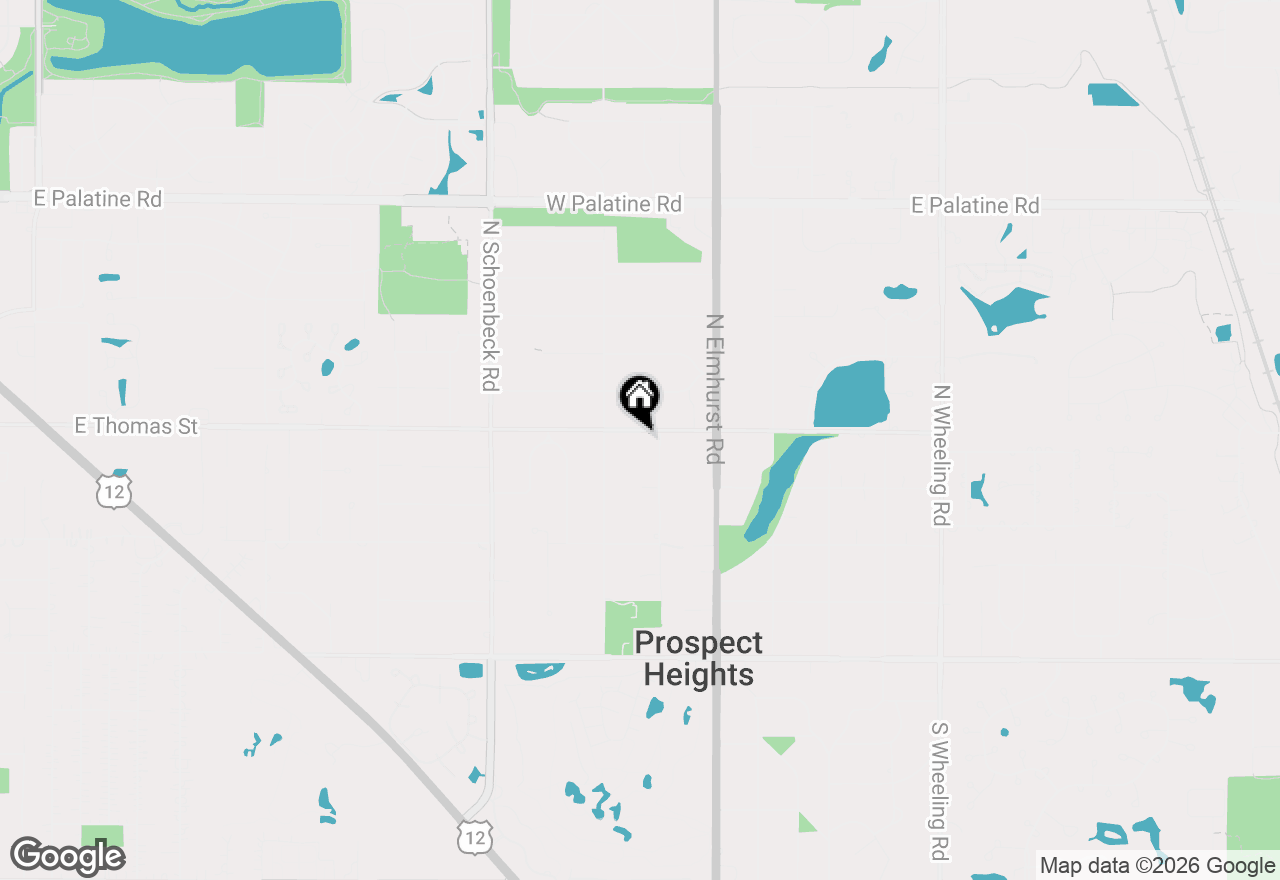 Map of 105 W Willow Road, Prospect Heights, IL 60070