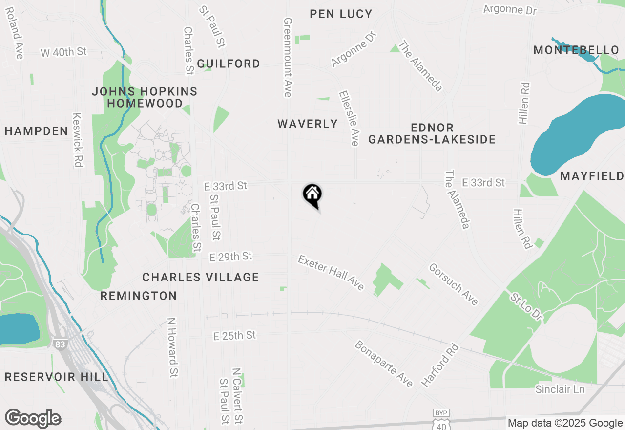 Map of 617 Montpelier Street, Baltimore, MD 21218