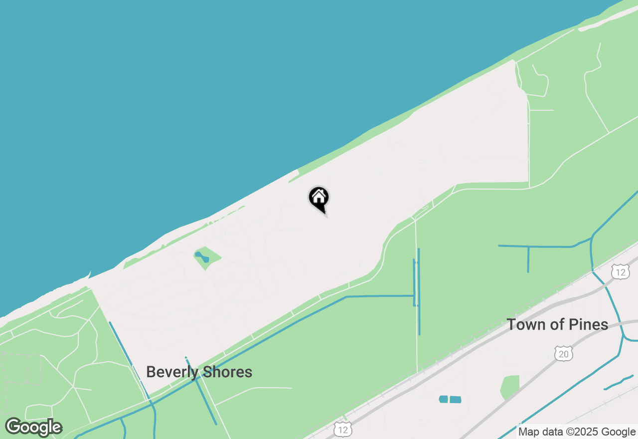 Map of 411 E Roberts Avenue, Beverly Shores, IN 46301