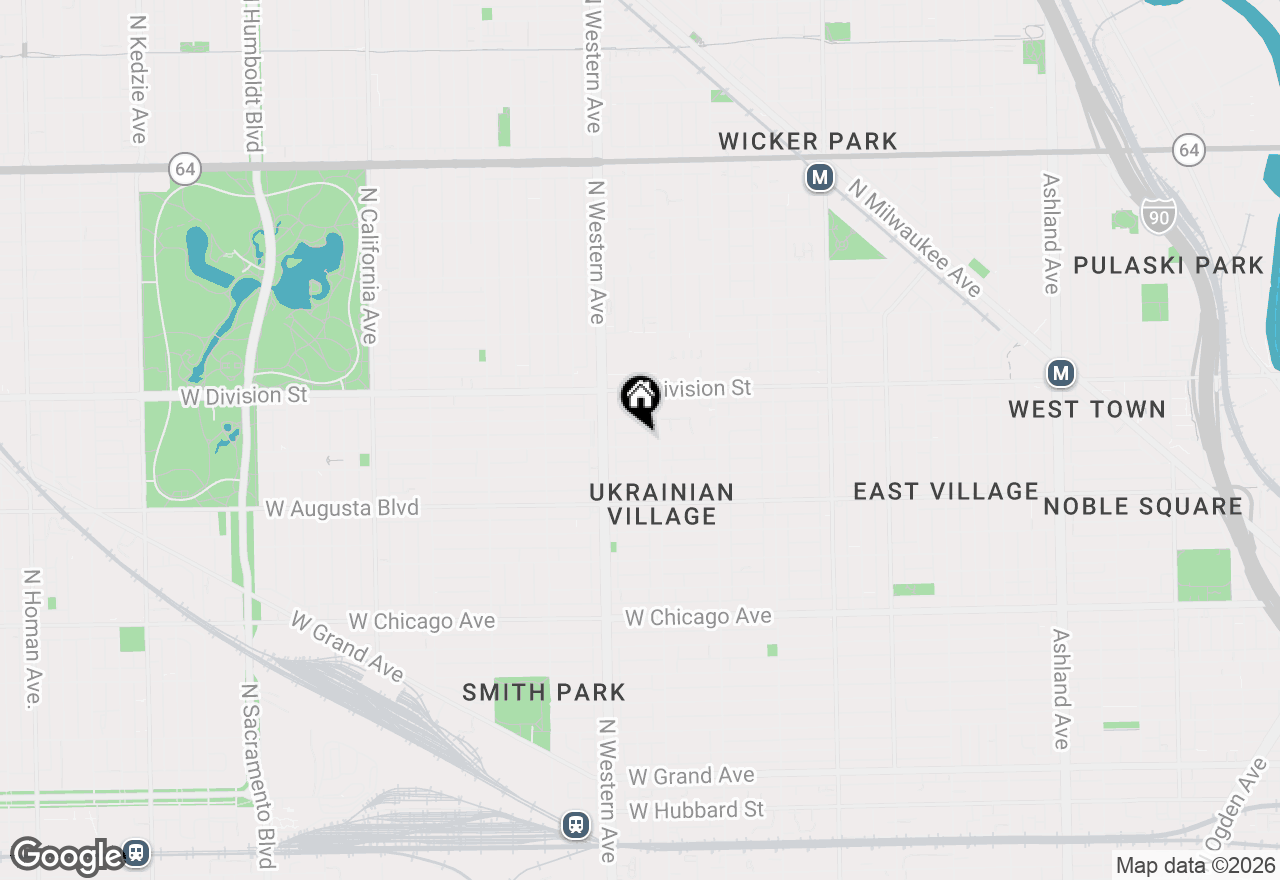 Map of 2318 W Thomas Street #1F, Chicago, IL 60622