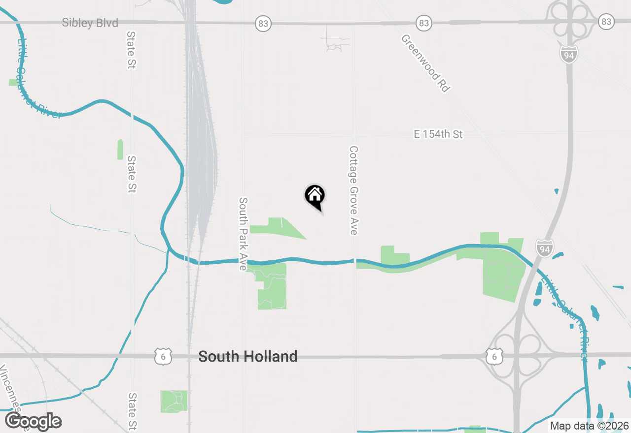 Map of 615 E 156th Place, South Holland, IL 60473