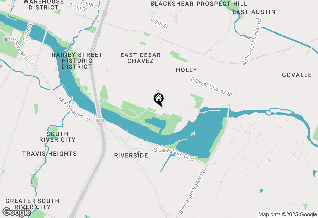 Map of 2009 Riverview St, Austin, TX 78702