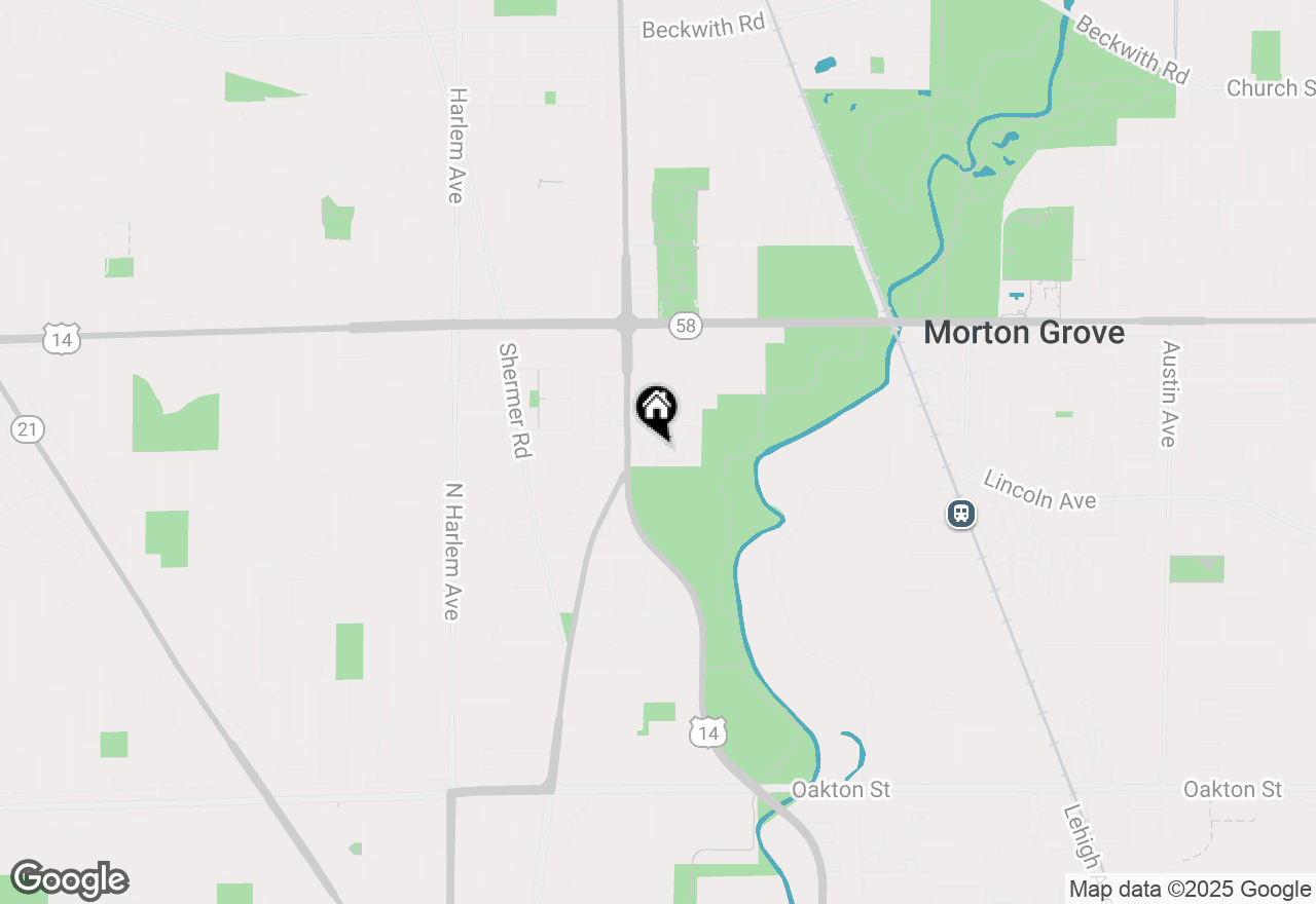 Map of 6828 Prairie Street, Morton Grove, IL 60053