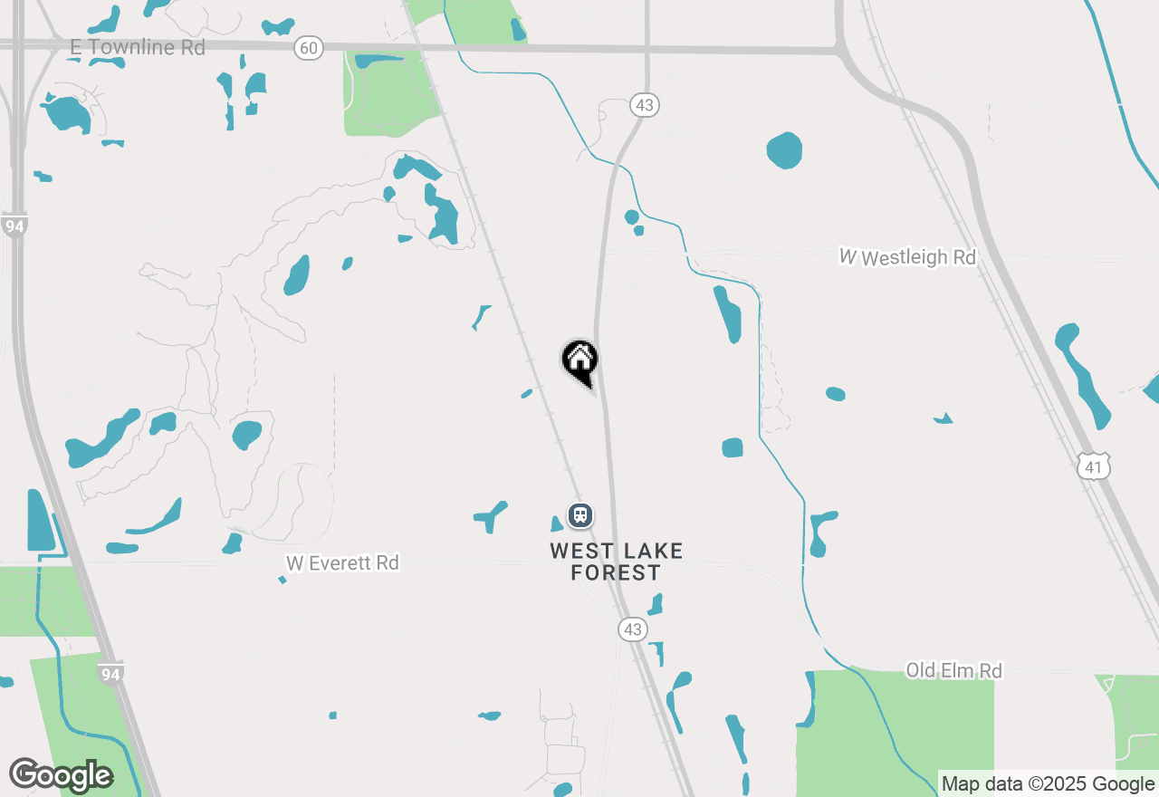 Map of 692 S Waukegan Road, Lake Forest, IL 60045