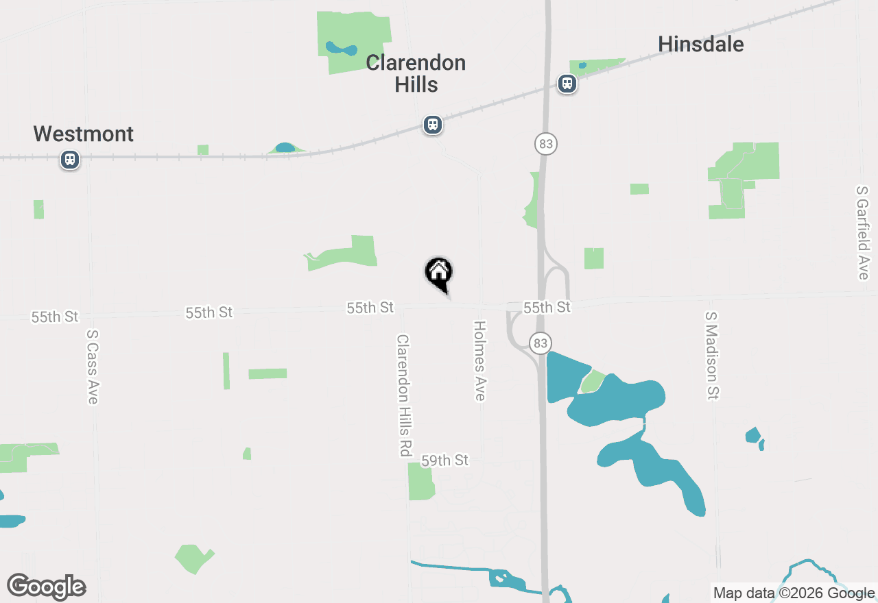 Map of 266 S Prospect Avenue, Clarendon Hills, IL 60514