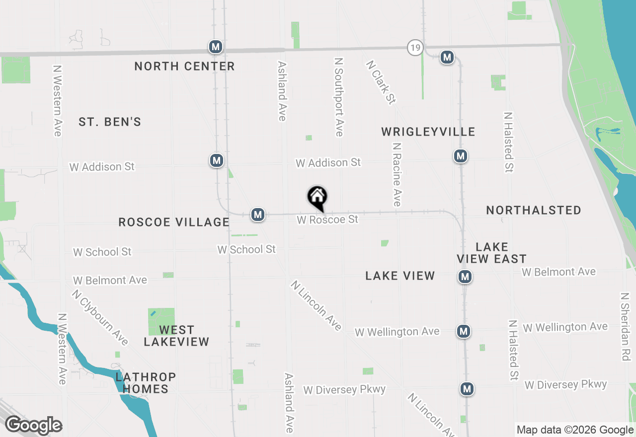 Map of 1454 W Roscoe Street #1W, Chicago, IL 60657