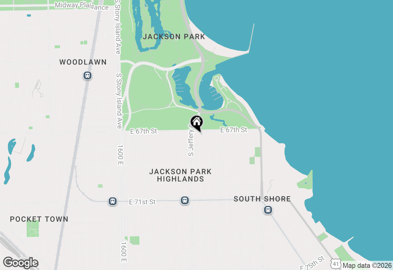 Map of 6716 S Chappel Avenue #1S, Chicago, IL 60649