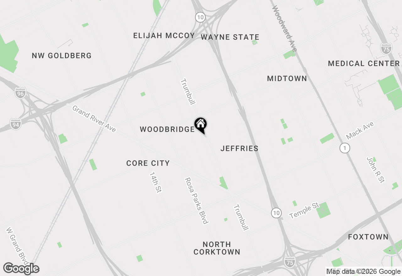 Map of 1535 W Canfield Street #7, Detroit, MI 48208