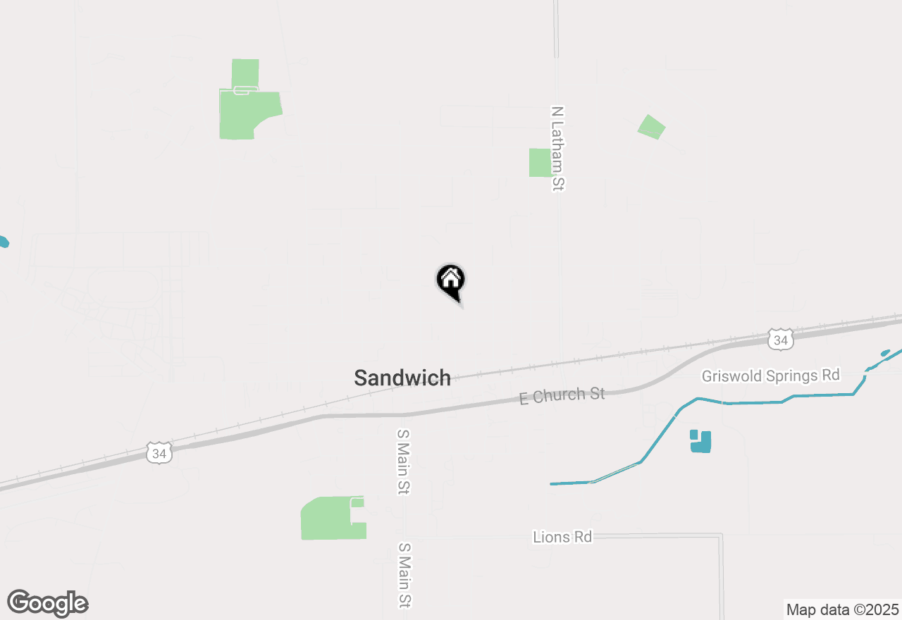 Map of 317 Washington Street, Sandwich, IL 60548