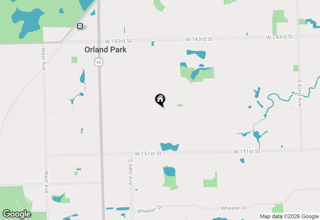 Map of 9227 Dexter Court, Orland Park, IL 60462