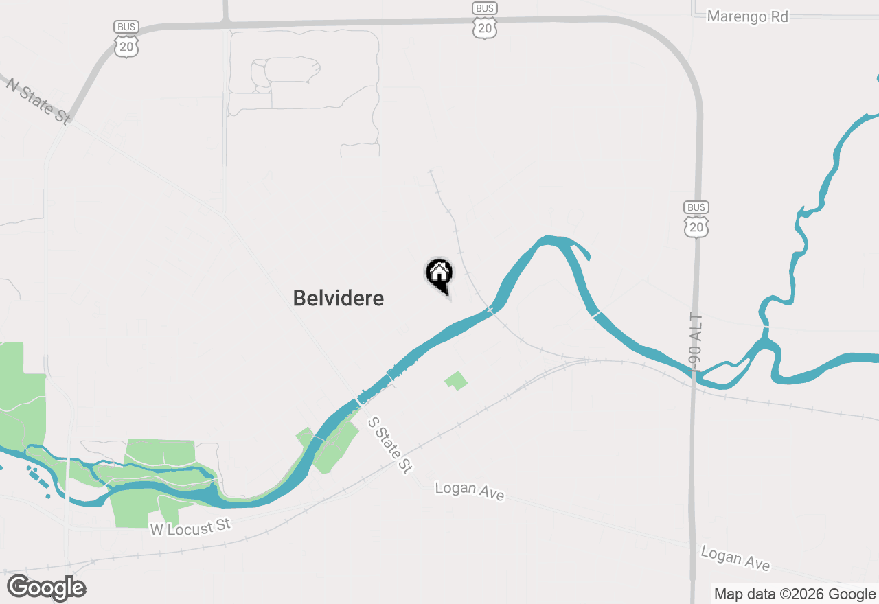 Map of 629 E Lincoln Avenue, Belvidere, IL 61008